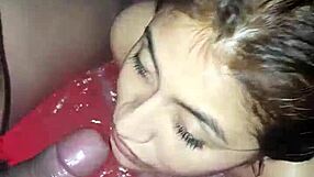 Painful throat from extreme blowjobs in hot tub scenes