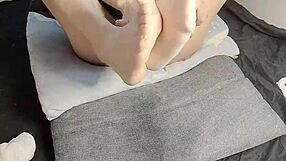 Skinny Asian twink with big cock gets naughty