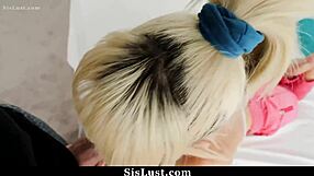 Petite stepsis gets her tight pussy pounded by a stud