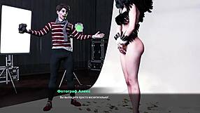 Fashion business in anime game with boobs and cock focused content