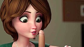 Beautiful threesome with Aunt Cass in a 3D cartoon