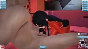 Cartoon porn parody with anime-style gameplay and hentai-like action