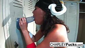 Charley Chase's no holds barred wrestling match and foot fetish scene