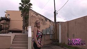 Nerdy cutie shows her body in Ybor City