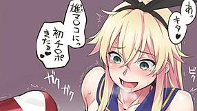 Shimakaze dominates as femdom in erotic anime adventure