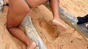 Public beach pleasure: Gay amateur's solo performance
