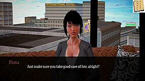 3D animated adult video featuring family role play