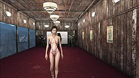 Beautiful anime babes wear Fallout 4 outfits in hot cartoon sex scenes
