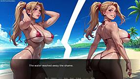 Hot wife humiliates hubby with big black cock in 3D game