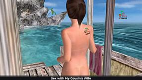 3D animated porn video of a sexy girl's beach adventure