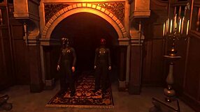 Dark and steamy orgy in a video game walkthrough