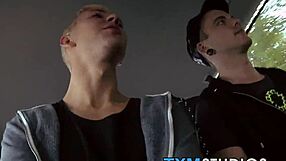 Hot scene with anal sex in a twinks orgy