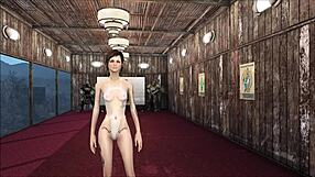 Beautiful anime babes wear Fallout 4 outfits in hot cartoon sex scenes