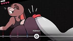 Boss battle in the adult animated game