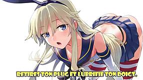 Shimakaze dominates as femdom in erotic anime adventure
