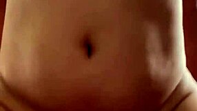 Natural tits bouncing while she gets a double squirt