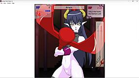 Hentai game with a curvy body and big tits