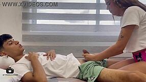 Skinny latina gets big cock and loves anal sex