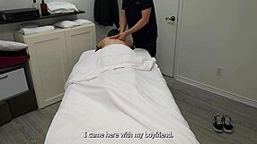Petite Japanese girl got lured and taken twice during her massage session. It was intense every time.