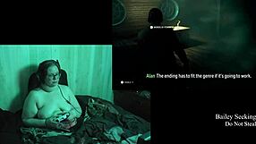 Playthrough of Naked Alan Wake 2 with natural tits fetish content