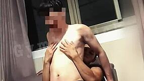 Young and straight Asian couple having raw sex in different positions
