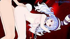 Nekomata okayu and Usada Pekora in intense hentai scene