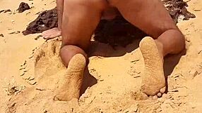 Latina lady gets hot anal sex on the beach