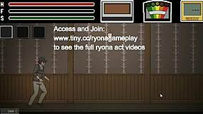 Man's lustful spirit hunt with Ryona in erotic hentai game