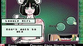 Erotic 2D anime porn with a striptease theme of Deuce