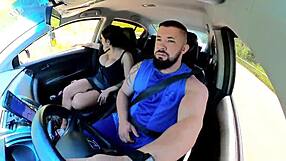 Muscle hunk gets his big cock sucked by an insatiable BBW in an Uber