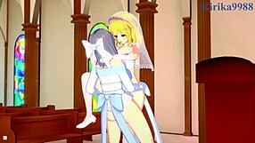 Intense futanari action with Ryona, Yumi, Haruka, and Hibari