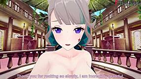 Beautiful Lynette’s erotic experience with Genshin Impact