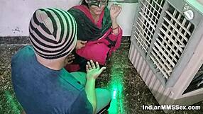 Indian wife bends over for electrician fixing water cooler