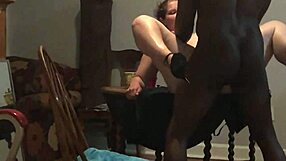Big-chested secretary with a big ass loves to please her black colleagues