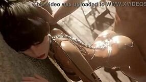 eve stellar blade gets drilled in back alley xion with raw creampie