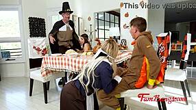 Satisfy your desires on Thanksgiving with a taboo family fun video