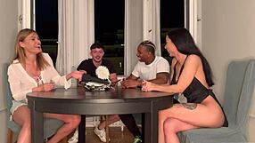 Board game turns into wild group sex session