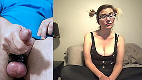 Four women’s reactions to a ballbusting CFNM compilation