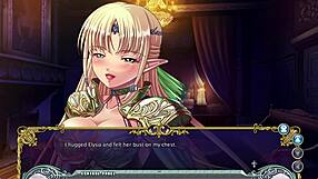 Kyonyuu Fantasy Elysia H scene 4 - Cumshot and visual novel-style hentai