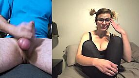 Four women’s reactions to a ballbusting CFNM compilation