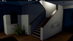 Dominant male in seduction and control in anime porn game