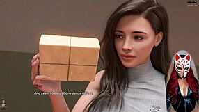 Cartoon porn with buttplug action in a skirt