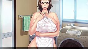 The quiet wife of Aniki in the Netoare game, Saki Fujishiro, in the Bent over position