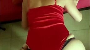 I’m Obsessed with French Amateur in Red Satin Pussy Play