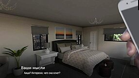 College anime game with big tits and anal sex in bound position