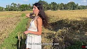 Cute Rice Picker Chooses Sex Over Cash for Her Hard Work