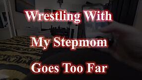 Stepmom's wrestling turns into steamy 1 on 1 action