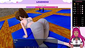 Get a taste of a harem with Vtuber Lewdneko in the game Harem Hotel