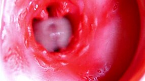 Close-up and personal with a big red cock