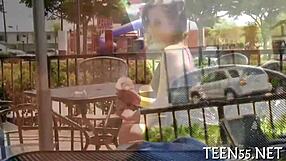 Young adults of the legal age caught in the act of sex